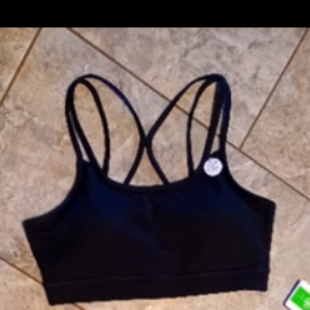 NWT Gaiam Small Black Yoga Sports Bra
